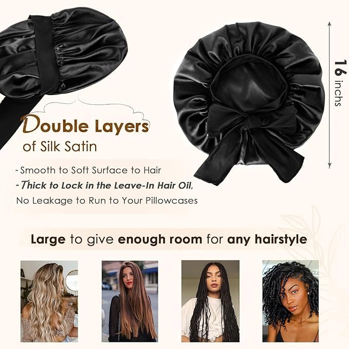 Double Layered Silk Satin Bonnet