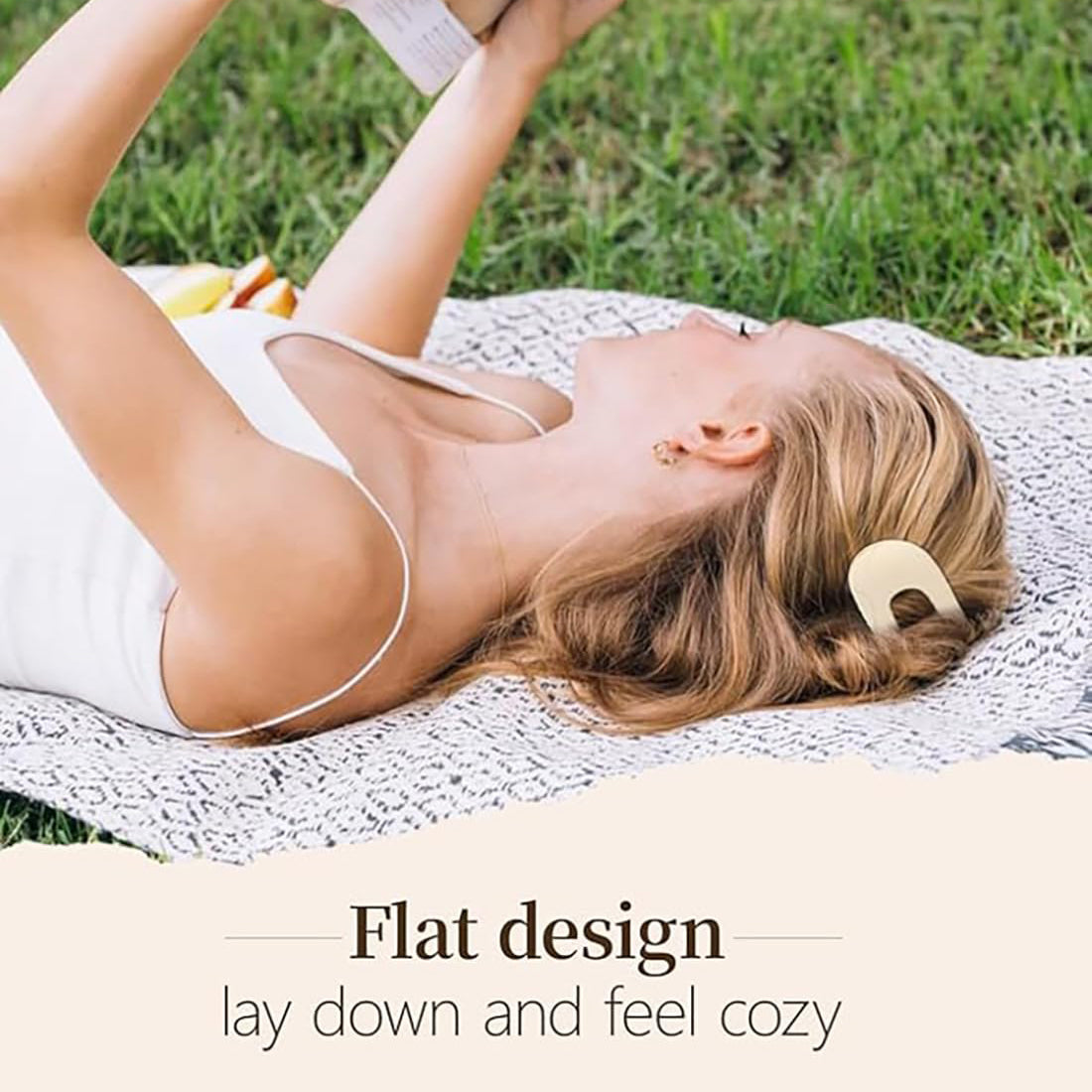 4pcs Flat Oval Hair Clips