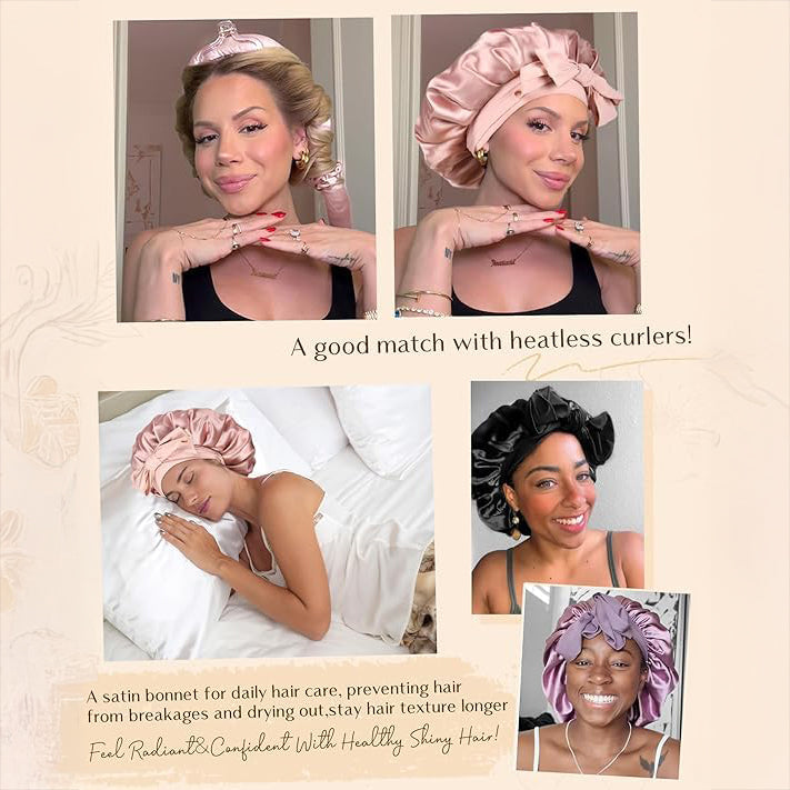 Double Layered Silk Satin Bonnet