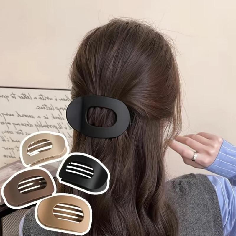 4pcs Flat Oval Hair Clips