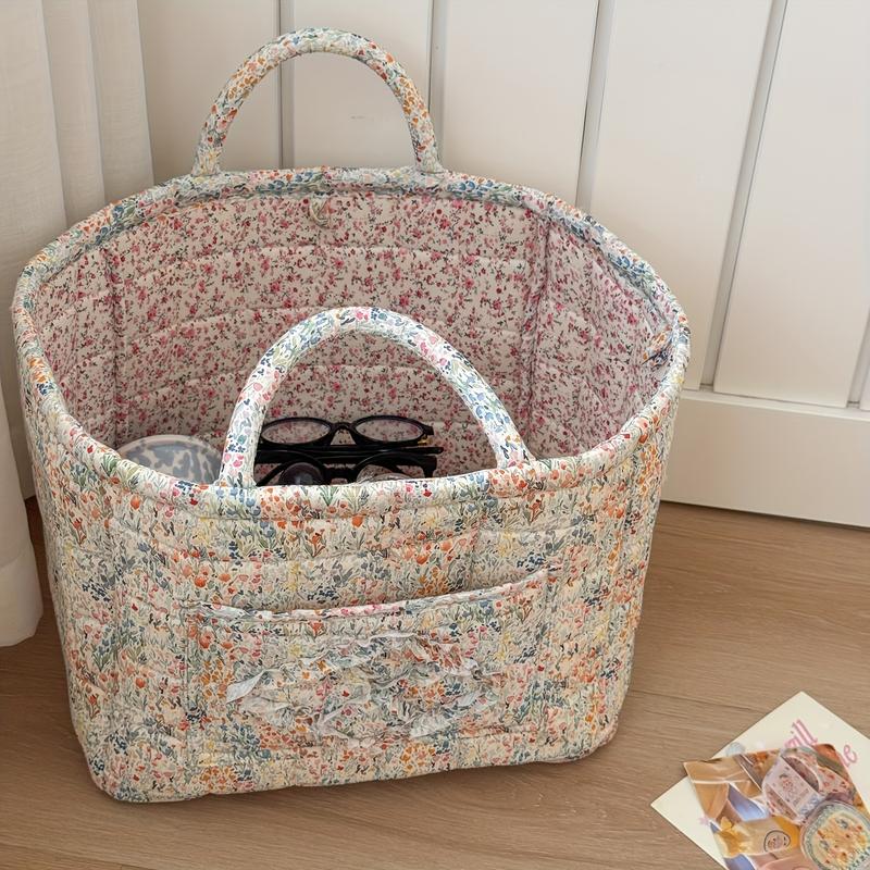 Floral Pattern Foldable Storage Organizer