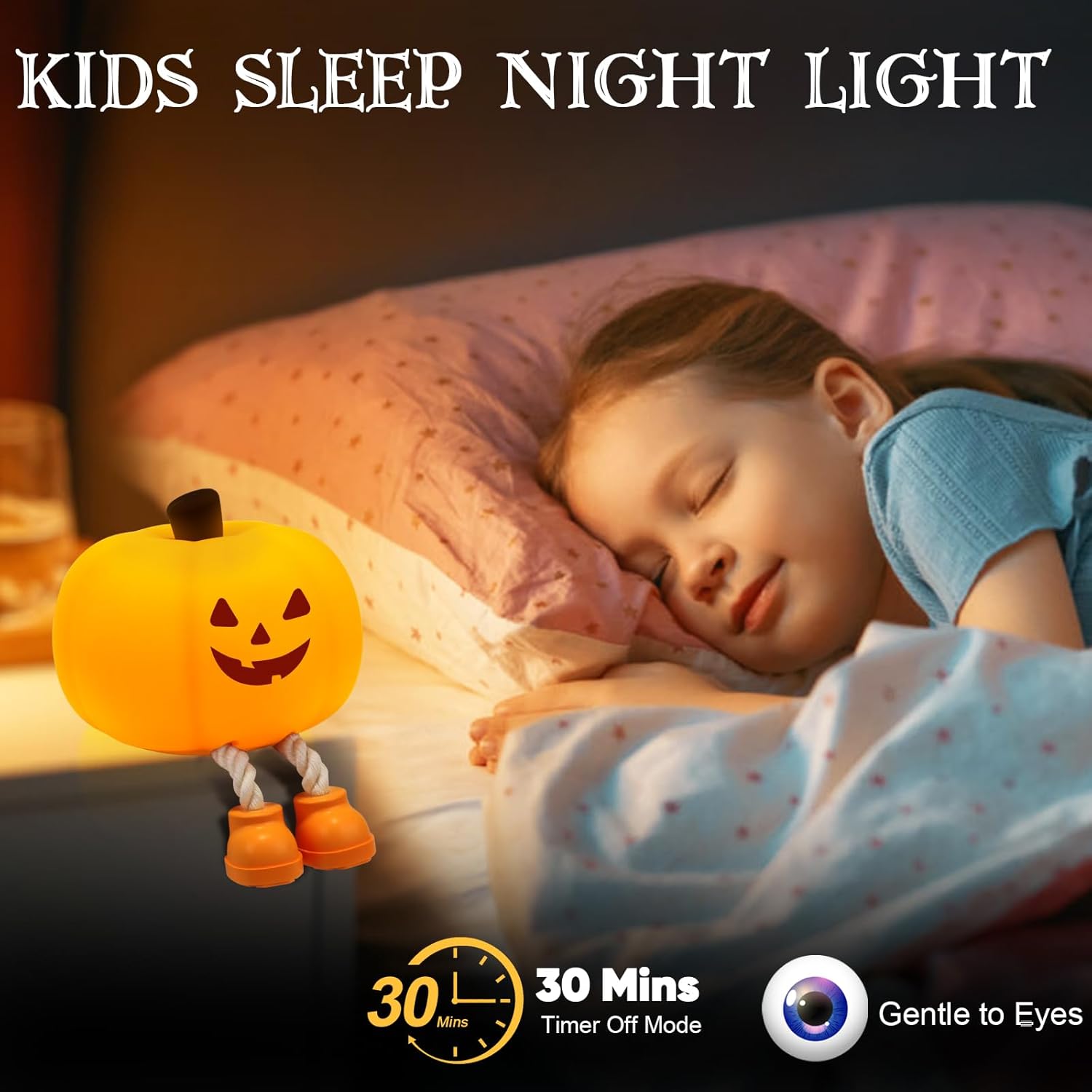 Cute Halloween Pumpkin Night Light