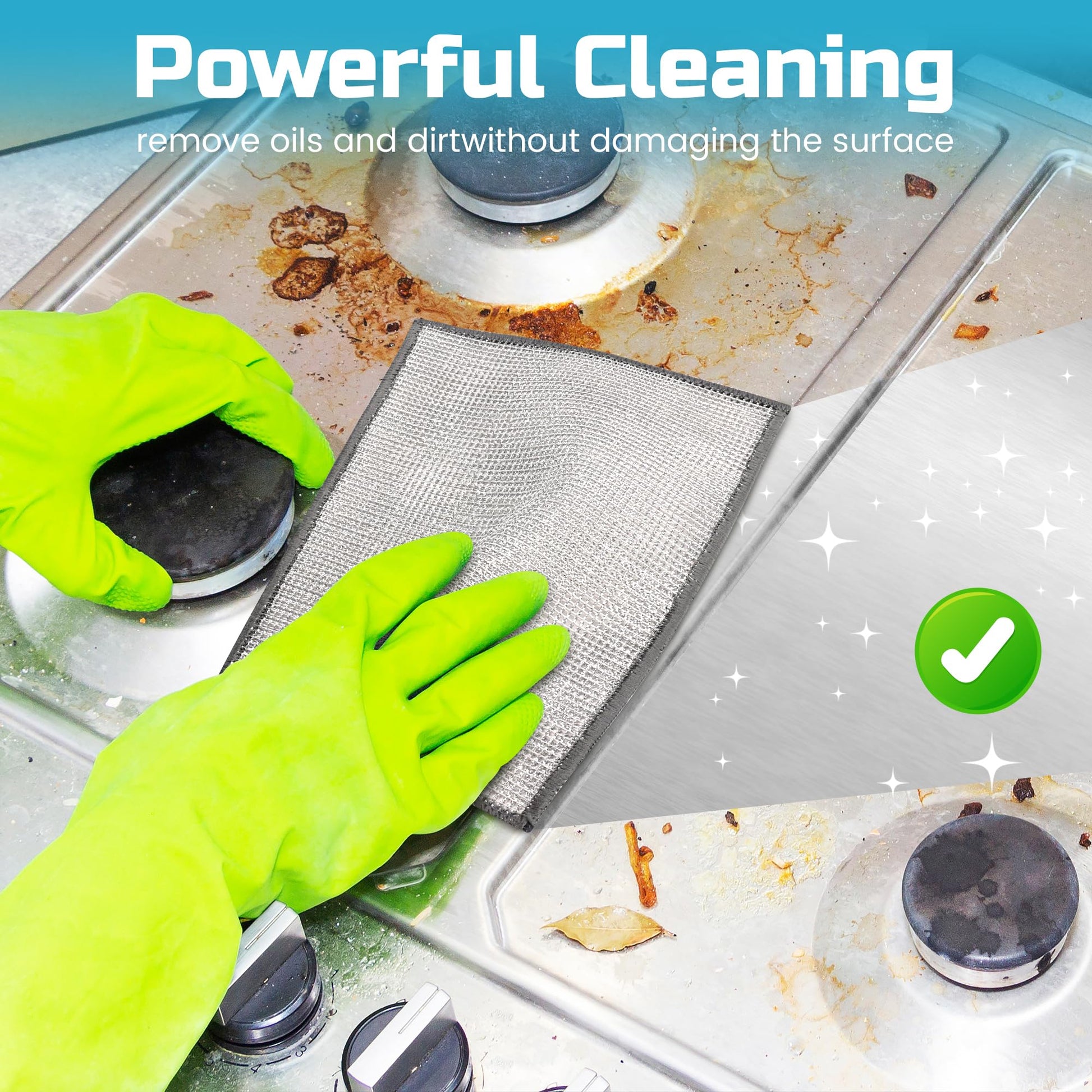 3-Layer Metal Dish Scrubber