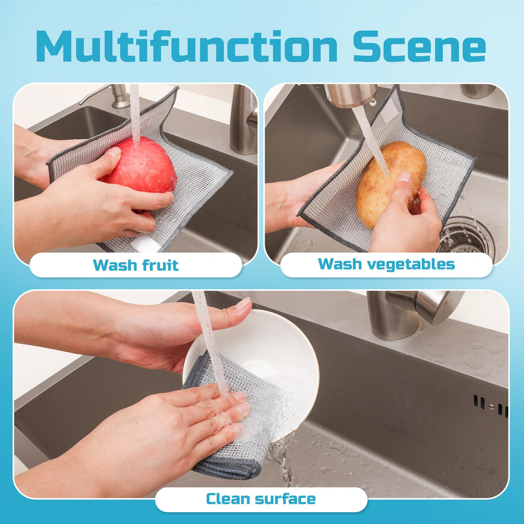 3-Layer Metal Dish Scrubber