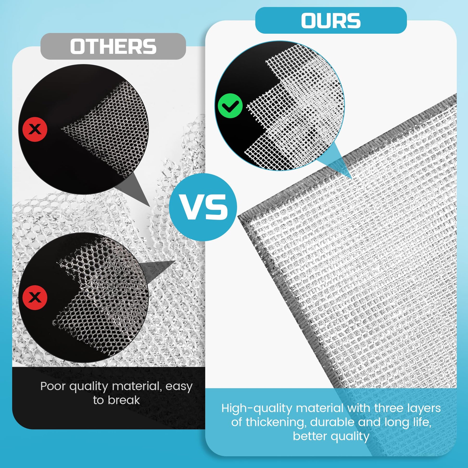 3-Layer Metal Dish Scrubber