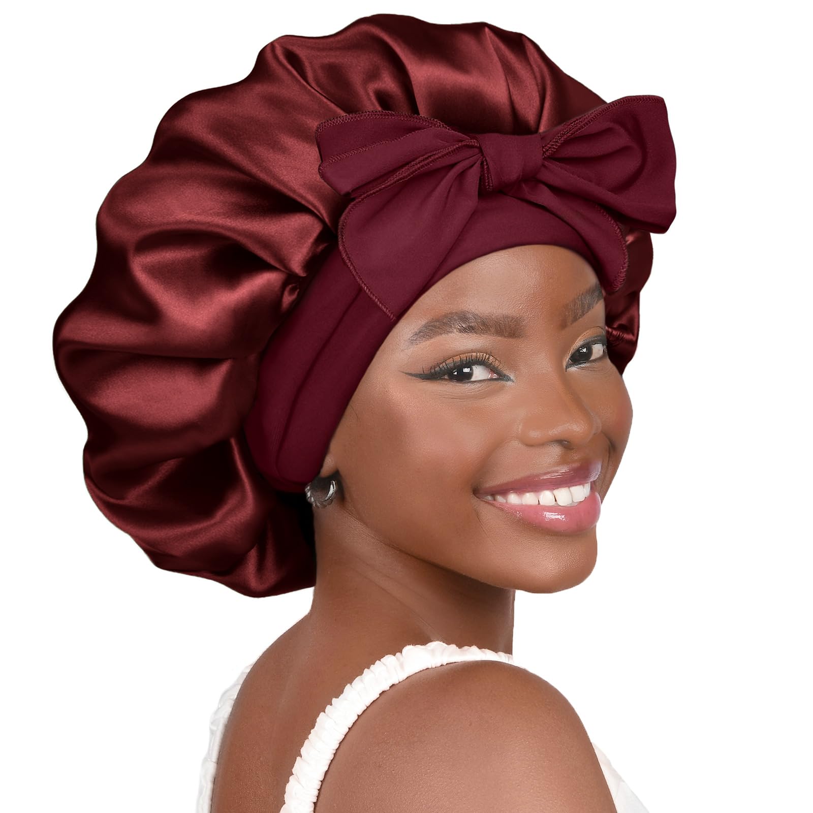 Double Layered Silk Satin Bonnet