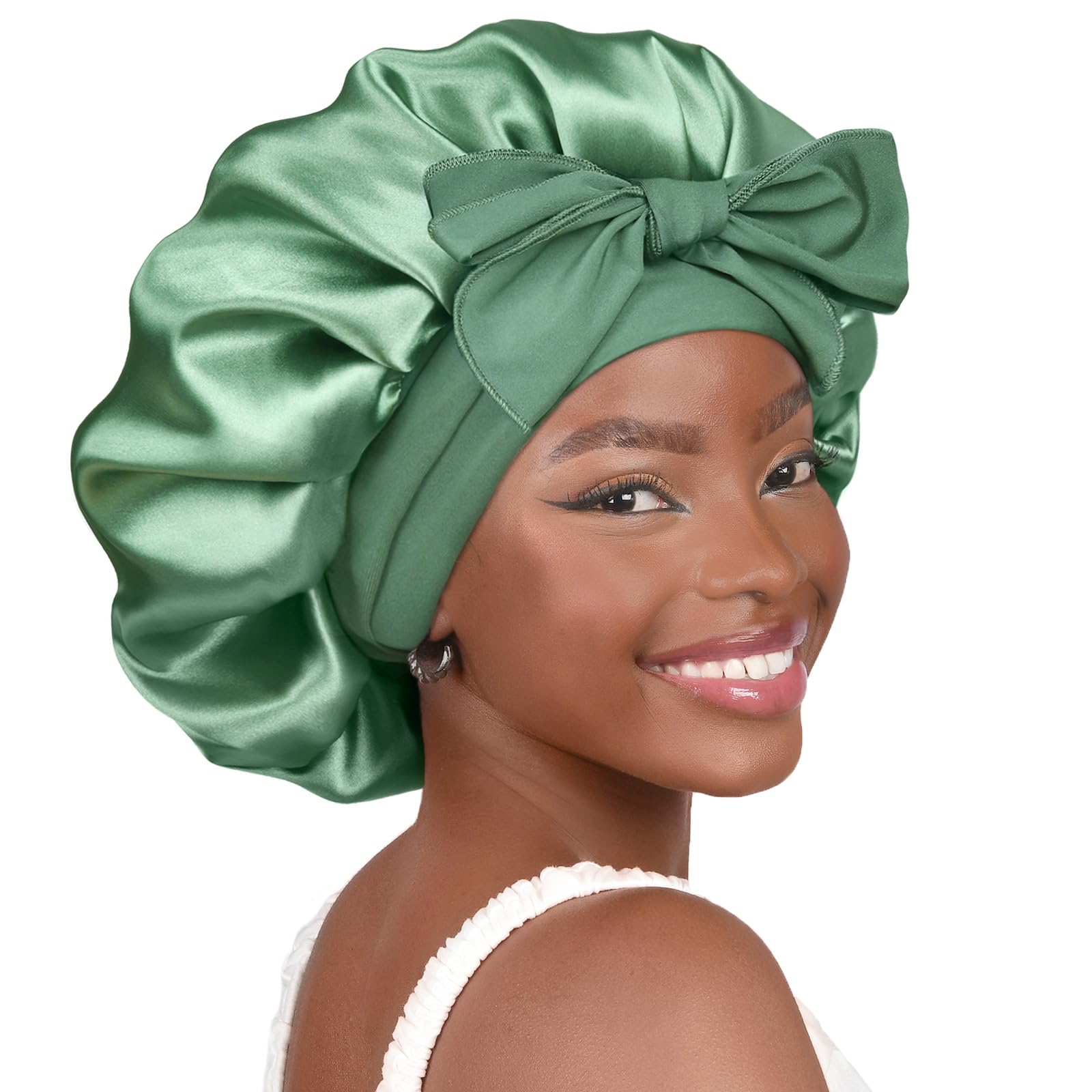 Double Layered Silk Satin Bonnet