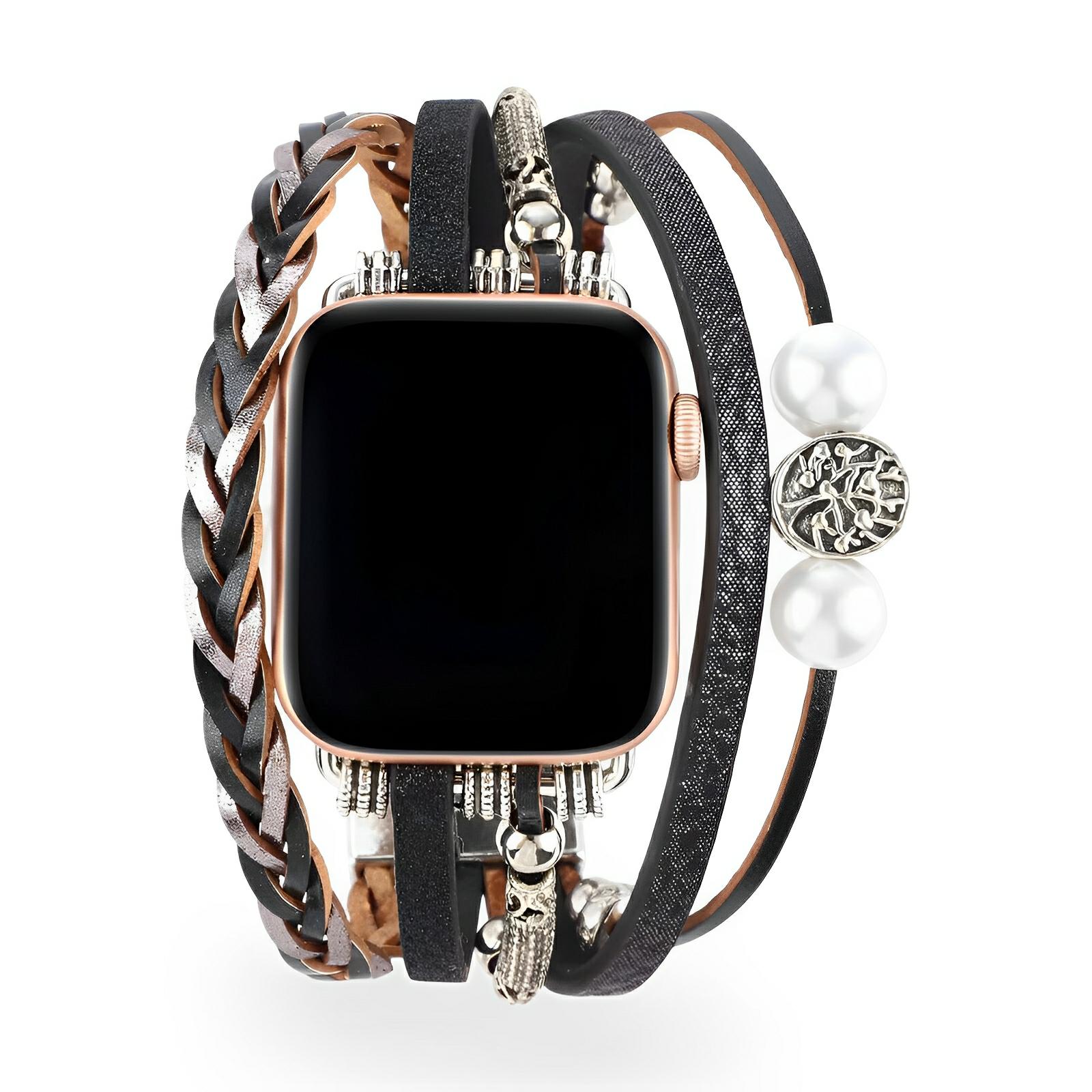 Bracelet de montre connectée, Apple Watch, arbre de vie, pour femme, modèle Ténecia