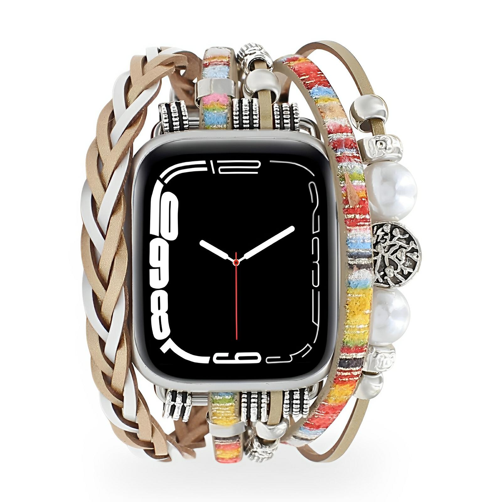 Bracelet de montre connectée, Apple Watch, arbre de vie, pour femme, modèle Ténecia