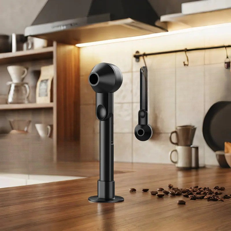 Black Plastic Coffee Scoop And Funnel