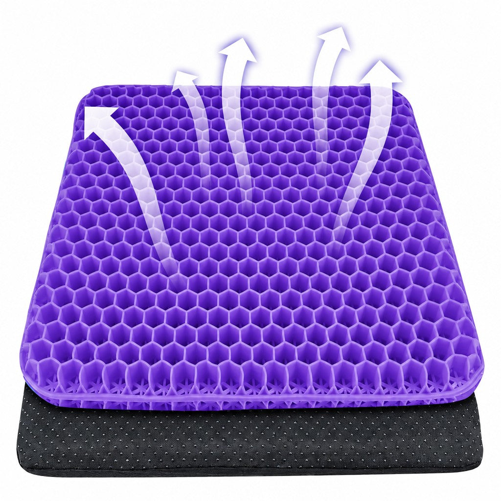 Purple Honeycomb Gel Seat Cushion