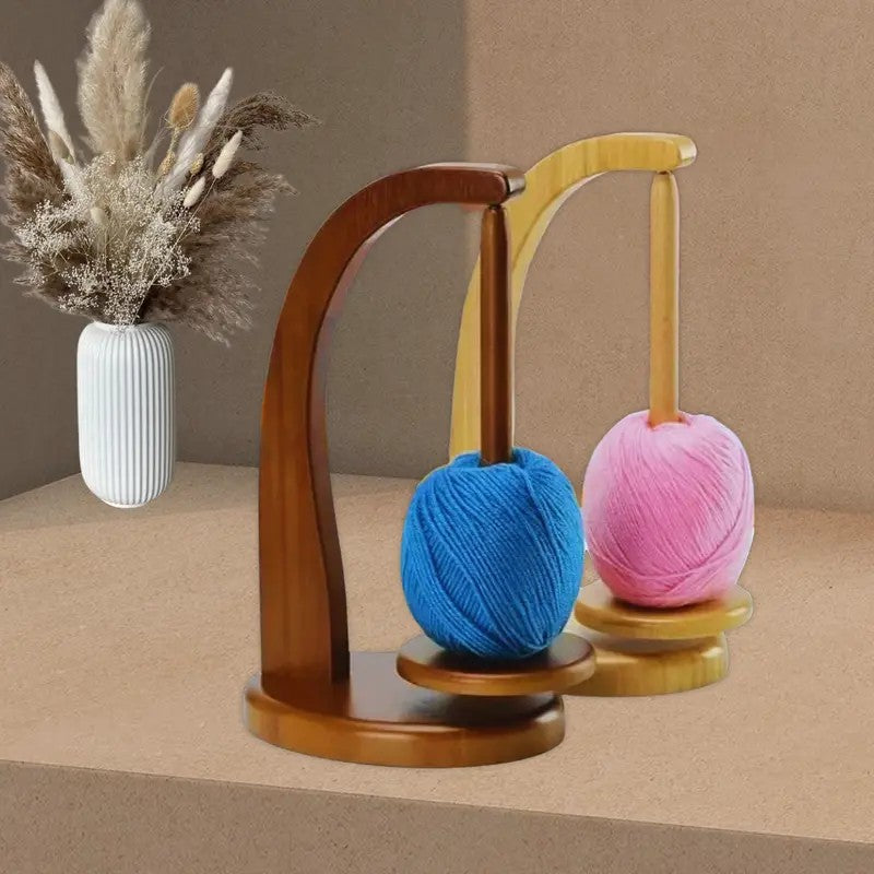 Modern Wood Yarn Ball Holder
