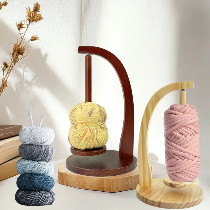 Modern Wood Yarn Ball Holder