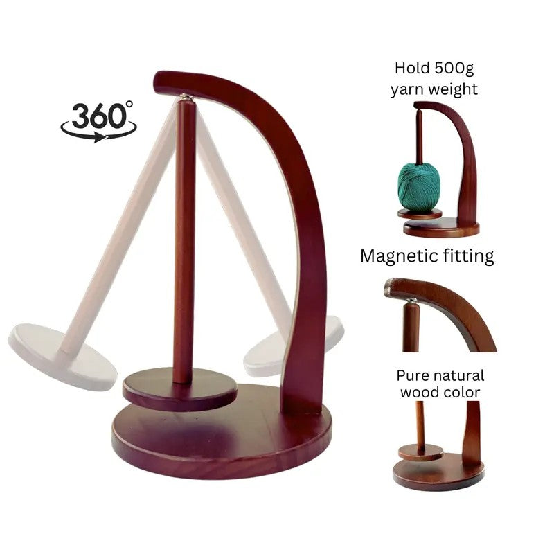Modern Wood Yarn Ball Holder