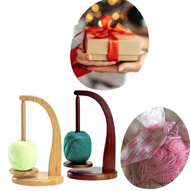 Modern Wood Yarn Ball Holder