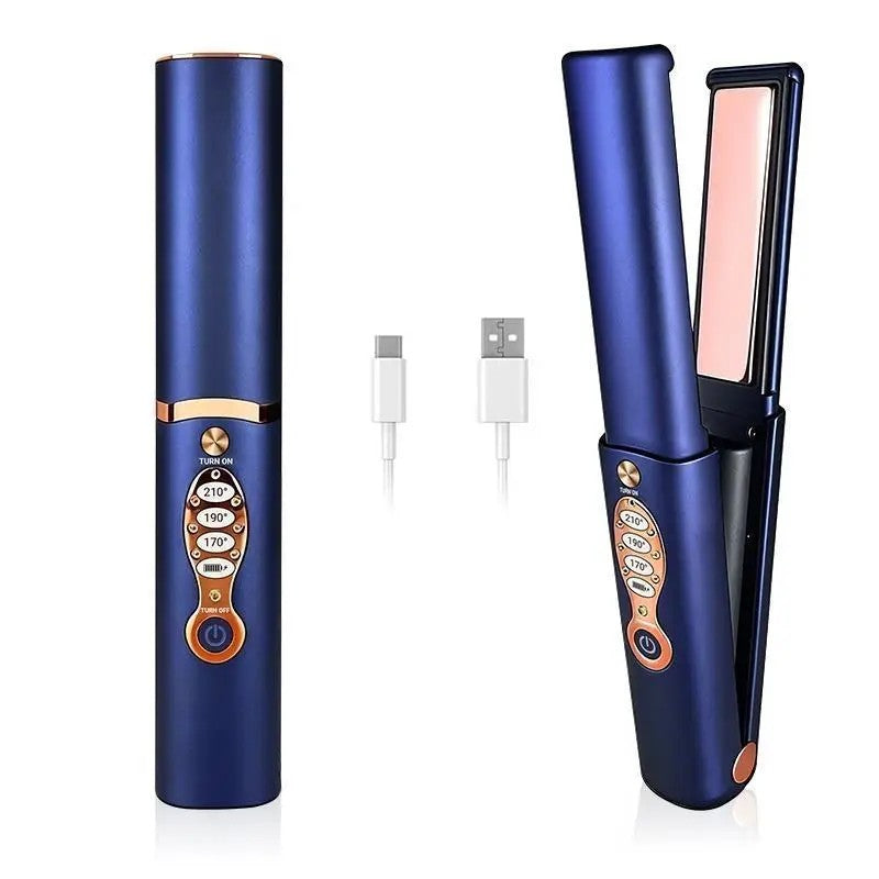 Cordless Titanium 2-in-1 Hair Straightener And Curler