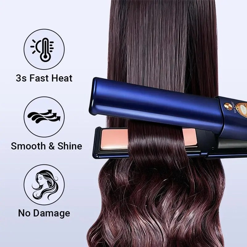 Cordless Titanium 2-in-1 Hair Straightener And Curler