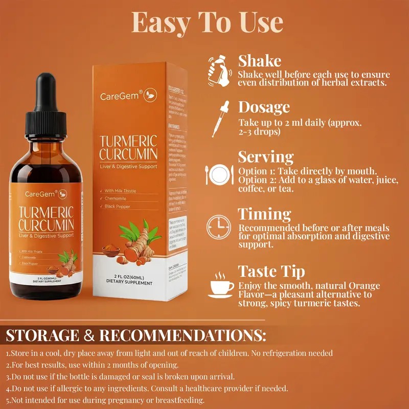 Turmeric Curcumin & Milk Thistle Liquid Drops