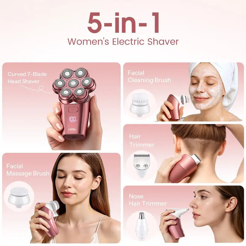 7-Head Electric Body Shaver Grooming Kit
