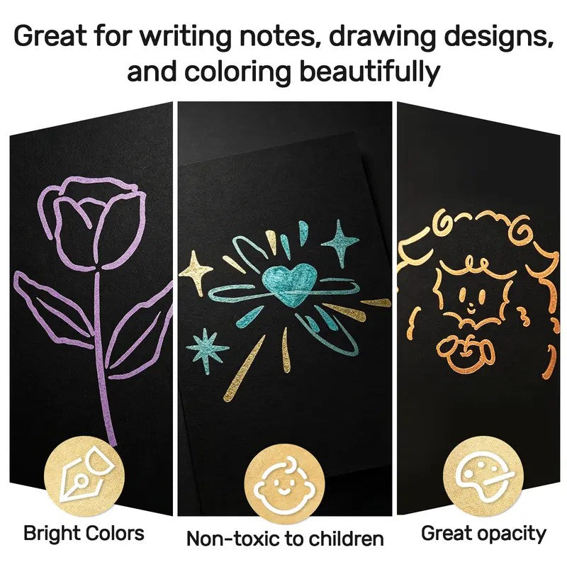 30-Pack Metallic Acrylic Paint Markers