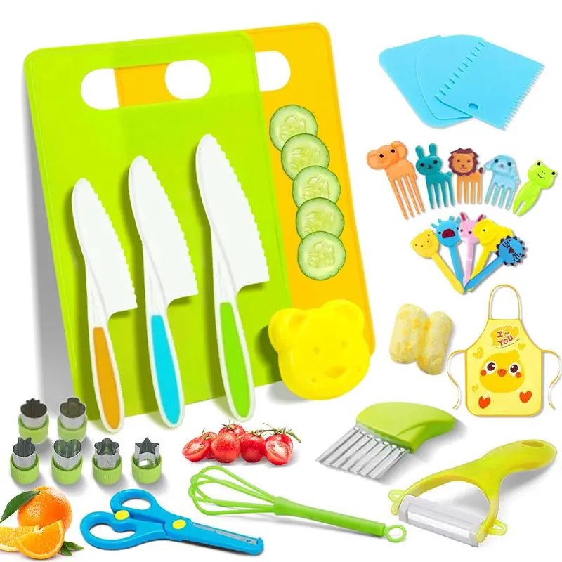 Montessori Plastic Kids Cooking Utensil Set