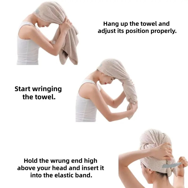 Coral Fleece Hair Towel Wrap