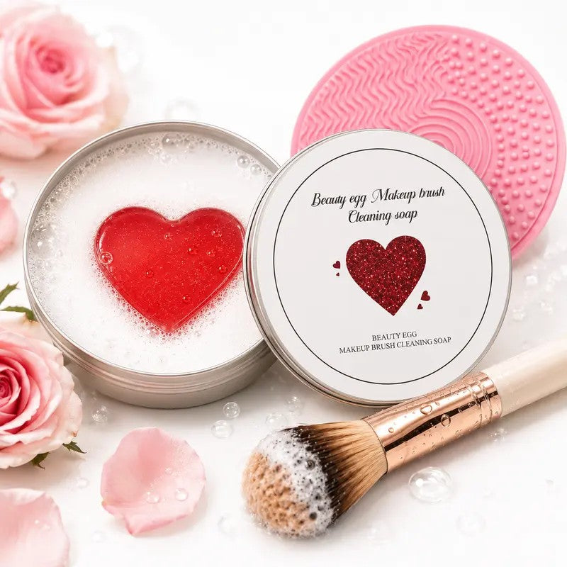 Red Heart Solid Makeup Brush Cleaning Soap