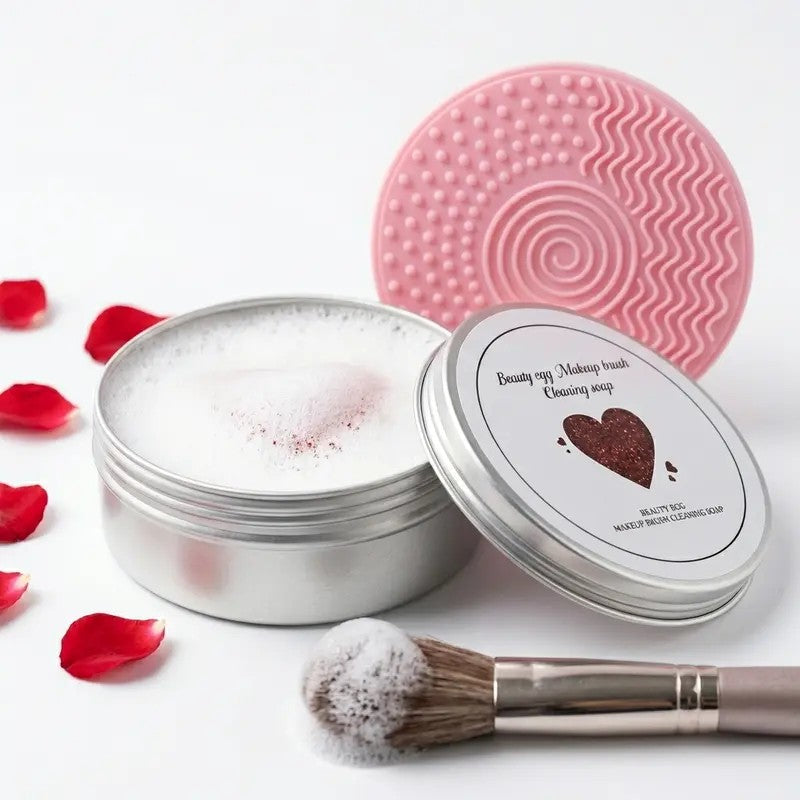 Red Heart Solid Makeup Brush Cleaning Soap