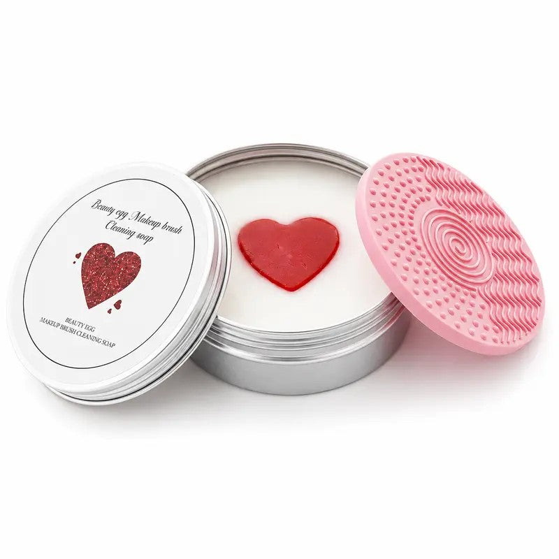 Red Heart Solid Makeup Brush Cleaning Soap