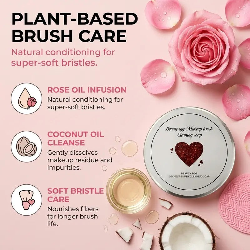 Red Heart Solid Makeup Brush Cleaning Soap