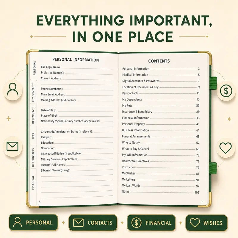 End of Life Planner Notebook
