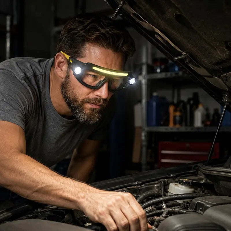 Rechargeable LED Headlamp Glasses With USB Cable