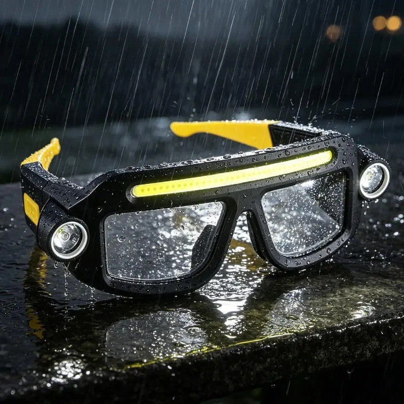 Rechargeable LED Headlamp Glasses With USB Cable